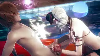 Hentai Chica Sexy Masturbación y Follada en la Piscina - Manga Anime Hentai Japonés Asiático Pornografía 3D