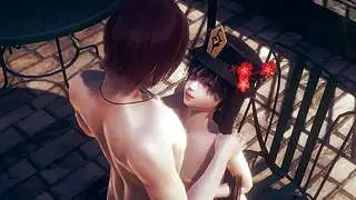 Genshin Impact Хентай - Ху Тао делает минет и анальный секс с эякуляцией без цензуры - Японская азиатская манга, аниме, фильм, игра, порно