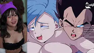 Heiße Dragonball-Hentai-Reaktion: Süße asiatische Streamerin ExotiqFox Solo Gooner Girl Masturbation Hentai-Reaktion Lustig Vegeta Bulma