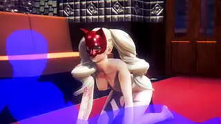 Persona 5 Хентай - Энн Такамари, минет и мастурбация - Японская азиатская манга, аниме, фильм, игра, порно